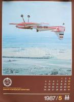 Magyar Honvédelmi Szövetség: A levegő urai, és MHSZ 1987/5 naptár, 2 db plakát,feltekerve, az egyik ...