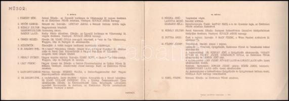 1942 Bp., Meghívó a Magyar Művelődés Házában 1942. március 15-én rendezett szabadságünnepre, műsorra...