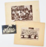 cca 1930-1940 Szeged, 3 db csoportkép / tablófotó (részben a Szeged-alsóvárosi templomhoz köthető), ...