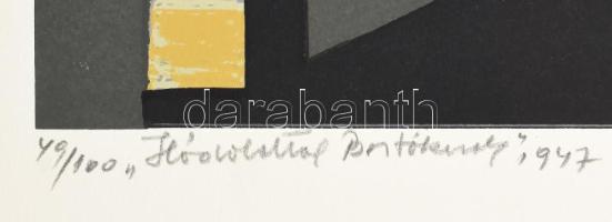 Gyarmathy Tihamér (1915-2005): Hódolat Bartóknak, 1947. Szitanyomat, papír, jelzett, számozott: 49/1...