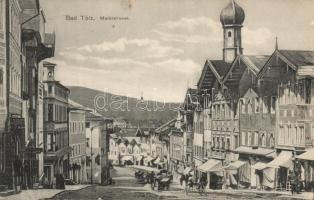 Bad Tölz market street with the tobacconist Zubán