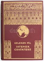 Kelemen Pál (1894-1993): Istenek csatatere. Magyar Földrajzi Társaság Könyvtára. Bp.,[1939], Franklin, 168+4 p.+18 (kétoldalas, fekete-fehér képtáblák.) t. Kiadói dúsan aranyozott egészvászon sorozatkötésben nagyon szép állapotban