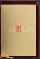 Kínai Népköztársaság Madarak, virágok díszkiadású album, néhány bélyeg beletapadt