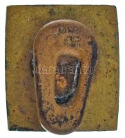 ~1939-1944. "M.É. (Magyar Élet Pártja)" festett bronz gomblyukjelvény, hátoldalán "Lu...