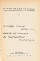 Szabó Dezső füzetek egybekötve: 3. A magyar irodalom sajátos arca; Korunk nőproblémája; Az ellenforr...