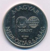 1985. 100Ft alpakka "Labdarúgó Világbajnokság 1986. - Mexikó" T:BU Adamo EM92