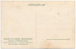 Kőnyest, bűzösborz (szkunk). Elkán és Gerő szűcsök szőrmeáru és sapkagyár üzletének reklámja. Budape...