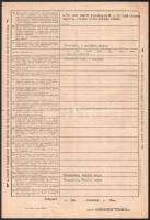 1939 Bp., összeírási ív az 1940. évre az adóalanyok és adótárgyak összeírásához, gróf Erdődy Francis...