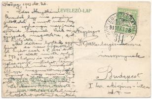 1913 Mókus. Elkán és Gerő szűcsök szőrmeáru és sapkagyár üzletének reklámja. Budapest V. Váci utca 9...