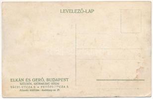 Fóka. Elkán és Gerő szűcsök szőrmeáru és sapkagyár üzletének reklámja. Budapest V. Váci utca 9. és P...