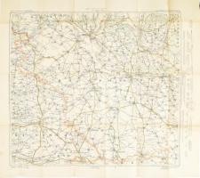 cca 1930-1940 G. Freytag & Berndt: Autostraßenkarten - Blatt 55 Belgrad (Beograd) / Belgrád és környékének autótérképe, 1 : 300.000, Wien, G. Freytag & Berndt A.G., 77x71 cm