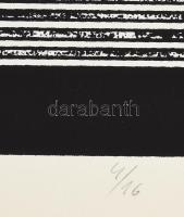 Budahelyi Tibor (1945- ): Cím nélkül (Tér-kapcsolat-lehetőség mappából). Szitanyomat, papír, jelzett...