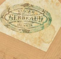 Kugler Henrik Gerbeaud kartondoboz szövet borítással, d: 11 cm