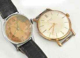 Glashütte 17 köves férfi karóra + UMF Ruhla férfi karóra, vegyes állapotban