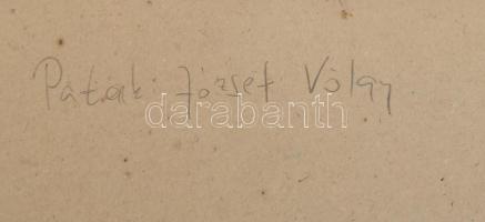 Pataki József (1928-1995): Völgy. Rézkarc, papír, jelzett, paszpartuban, 29x39,5 cm