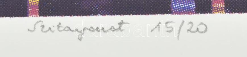 Haász Ágnes (1951-): Szín-fónia, 2013. Szitanyomat, papír. Jelzett. Számozott (15/20). Hátoldalán au...