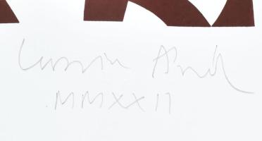 Luzsicza Lajos Árpád (1949- ): Aktuális táj 3. Szitanyomat, papír, jelzett. Próbanyomat P jelzéssel....