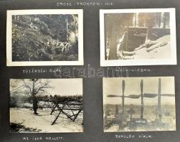 cca 1914-1943 Harsányi Béla fhdgy. fotóalbuma, benne I. és II. világháborús fotókkal (mindkét háború...