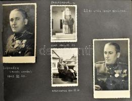 cca 1914-1943 Harsányi Béla fhdgy. fotóalbuma, benne I. és II. világháborús fotókkal (mindkét háború...