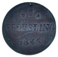 Német Államok / Hamburg 1846. Sechsling (6pf) billon T:XF,VF patina German States / Hamburg 1846. Se...