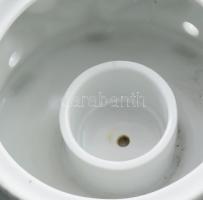 Gerold Bavaria galambpár figurákkal díszített porcelán ételmelegítő. Jelzett, hibátlan, d: 13 cm, m:...