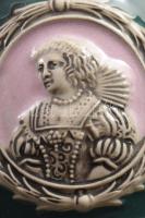 Gerzit original régi söröskorsó, oldalán kartusokban portré díszítésekkel, jelzéssel, aljánál egy pa...