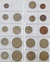 163db-os érme gyűjtemény albumba rendezve, több klf országból, néhány kis ezüsttel (Svédország 1956....