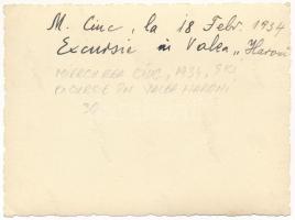 1934 Csíkszereda, Miercurea Ciuc; síelők, téli sport / ski, winter sport. photo (non PC) (EK)