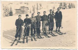 1937 Predeál, Predeal; síelők, téli sport / ski, winter sport. photo