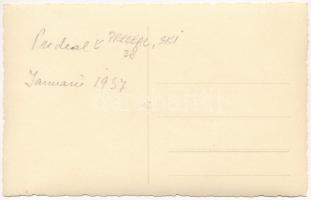 1937 Predeál, Predeal; síelő, téli sport / ski, winter sport. photo