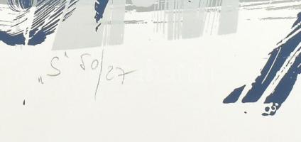 Olvashatatlan jelzéssel: Die Welt ist nicht in Ordnung (a világ nincs rendben), 1981. Szitanyomat, k...