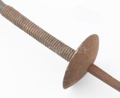 Antik tőr, rozsdás, h: 90 cm