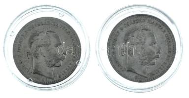 1868KB-1969KB 20kr Ag Magyar Királyi Váltó Pénz (2xklf) T:XF,VF Adamo M11.1