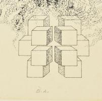 Ábrahám Rafael (1929-2014): Angel's Garden (Angyalok kertje). Ofszet, papír, jelzett, művészpél...