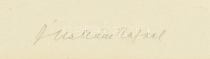 Ábrahám Rafael (1929-2014): Angel's Garden (Angyalok kertje). Ofszet, papír, jelzett, művészpél...