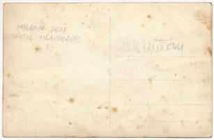 1934 Újmoldova, Neumoldowa, Bosneag, Moldova Noua; Sfatul negustoresc / üzleti ebéd, étterem kertje ...