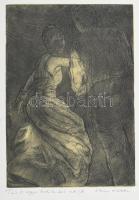 Vitárius Nikoletta (-): Tánc III., 2003. Vegyes technika (sokszorosított grafika), papír, jelzett, művészpéldány E.A. 5/X. jelzéssel. 19x13 cm