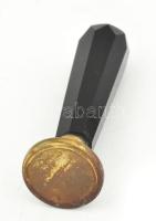 Anti pecsételő, ónix fogóval, vésetlen, m: 9,5 cm