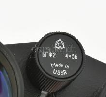Eredeti szovjet távcső, jelzett, kis kopással, tokjában