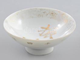 Japán porcelán katonai szakés csésze. 1911, Katonai Háborús Játékok díjazás, a "Harciasság megj...