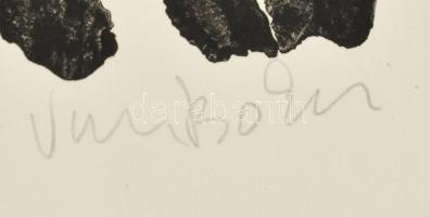 Vincze Balázs (1947-2008): Cím nélkül. Cinkkarc, papír, jelzett, számozott (49/100). 32x24 cm