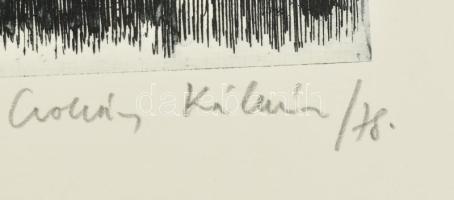 Csohány Kálmán (1925-1980): Bartók emlékére, 1978. Rézkarc, papír, jelzett, számozott (49/100). 25×3...