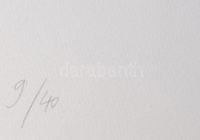 Bér János (1937-2021): Zöld-kék kompozíció, 1992. Szitanyomat, papír, jelzett, számozott (9/40). Lap...