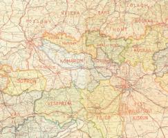 1944 Magyarország közigazgatási térképe 1918-ban, 1944-ben. Szerk.: Turner István. Bp., Kókai Lajos ...