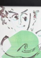 Lossonczy Tamás (1904-2009). Alak. Nyomat, papír. Jelzett. Plexiüvegezett keretben. 29,5x21 cm