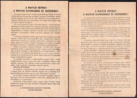 1956 3 db forradalmi röplap, kisplakát