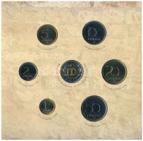 2005. 1Ft-100Ft (7xklf) forgalmi sor szettben + 2005. 10Ft "József Attila", a belső tok ra...