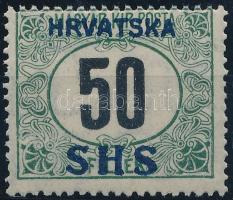 SHS 1918 Portó 50f VIIa vízjellel. Signed: Bodor. Certificate: Zrinjscak (54.000)