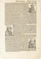 Ősnyomtatvány : A Hartmann Schedel krónika magyar vonatkozású lapja. Adalbert püspök és Szent István...