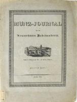 1832. Münz-Journal aller in und ausser Europa gesetzlich bestehenden und hier laphabetisch aufgeführten Währungen (Valuten) des Neunzehnten Jahrhunderts - 1.Jahrgang II. Heft mit 4 Tabellen Korai magyar éremtörténeti folyóirat német nyelven, benne négy darab rézmészetű táblával, jó állapotban 40 cm